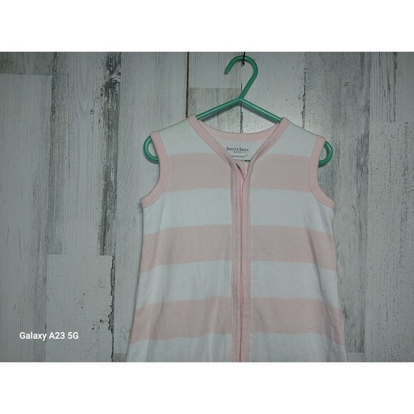 Burt’s Bees Baby Beekeeper Wearable Blanket Sleepsack Size Small White & Pink - Picture 3 of 7